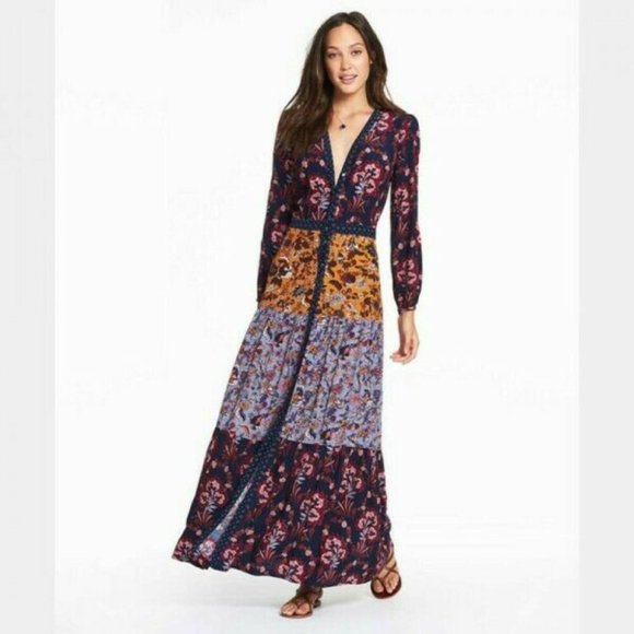 TIGERLILY Paradis Patchwork Maxi Dress RRP$270 - Picture 3 of 16